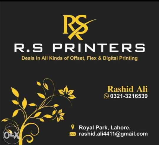 R.S printers & Ka & Offse.. in Shera Kot Lahore, Punjab 54000 - Free Business Listing