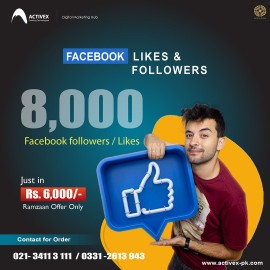 8000 facebook likes n fol.. in Karachi City, Sindh - Free Business Listing