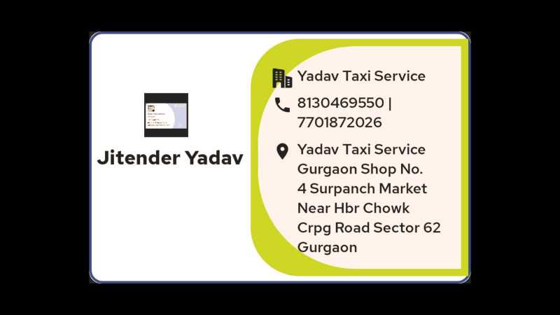 Yadav Taxi Service Sector.. in Nangli Umarpur, Haryana 122102 - Free Business Listing